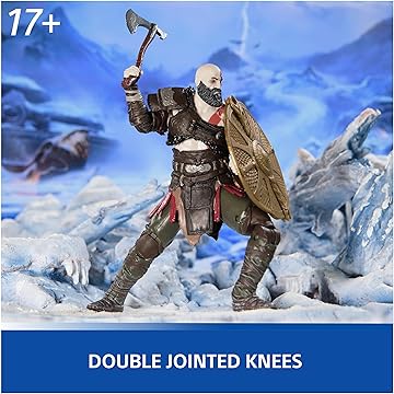 Spin Master Toys playstation God of War: Ragnarok Kratos 18cm Action Figure Model Doll Collector Garage Kit - Ready Stock