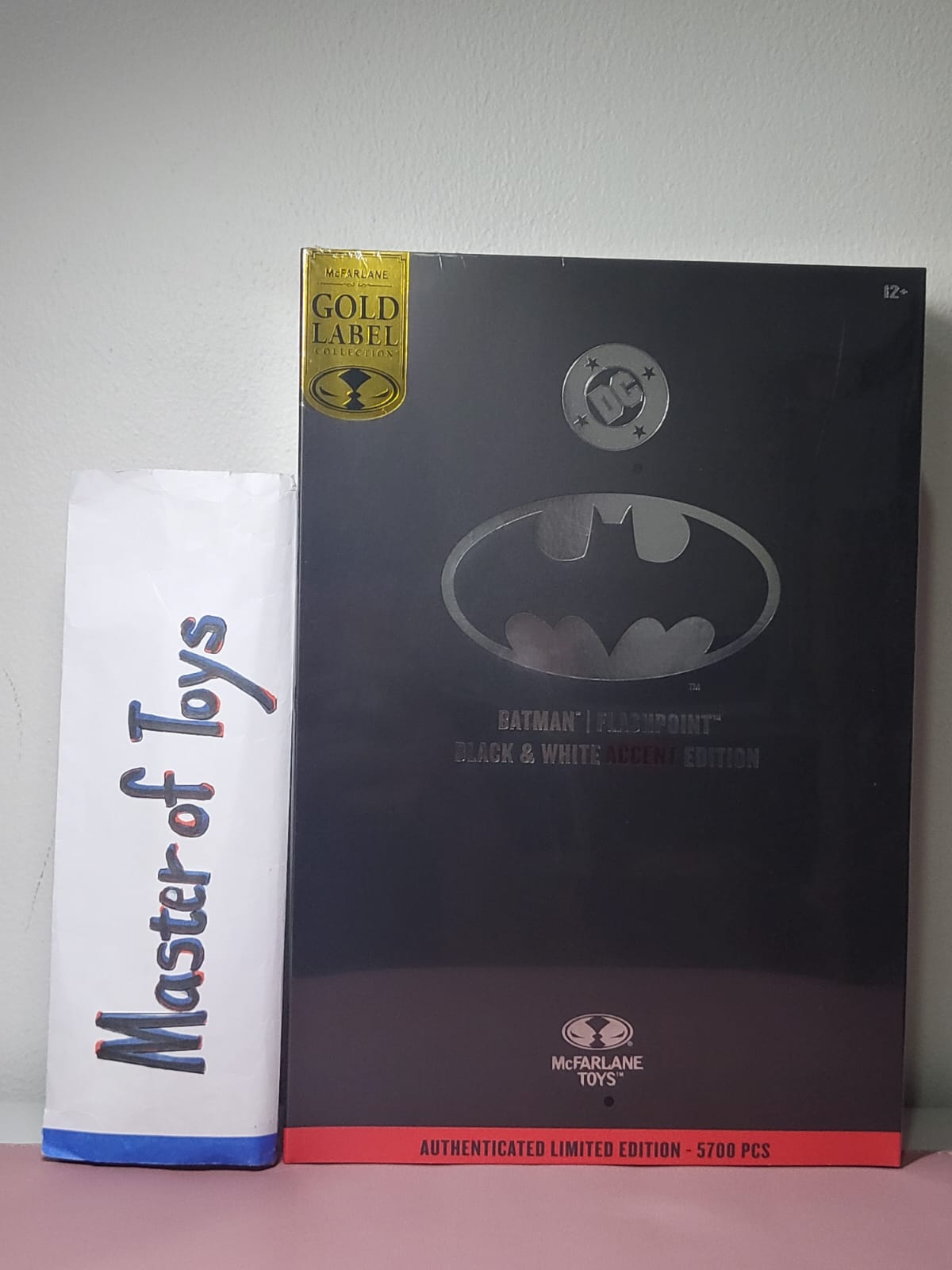 McFarlane DC Batman Flashpoint Black & White Accent Edition Gold Label - Ready Stock