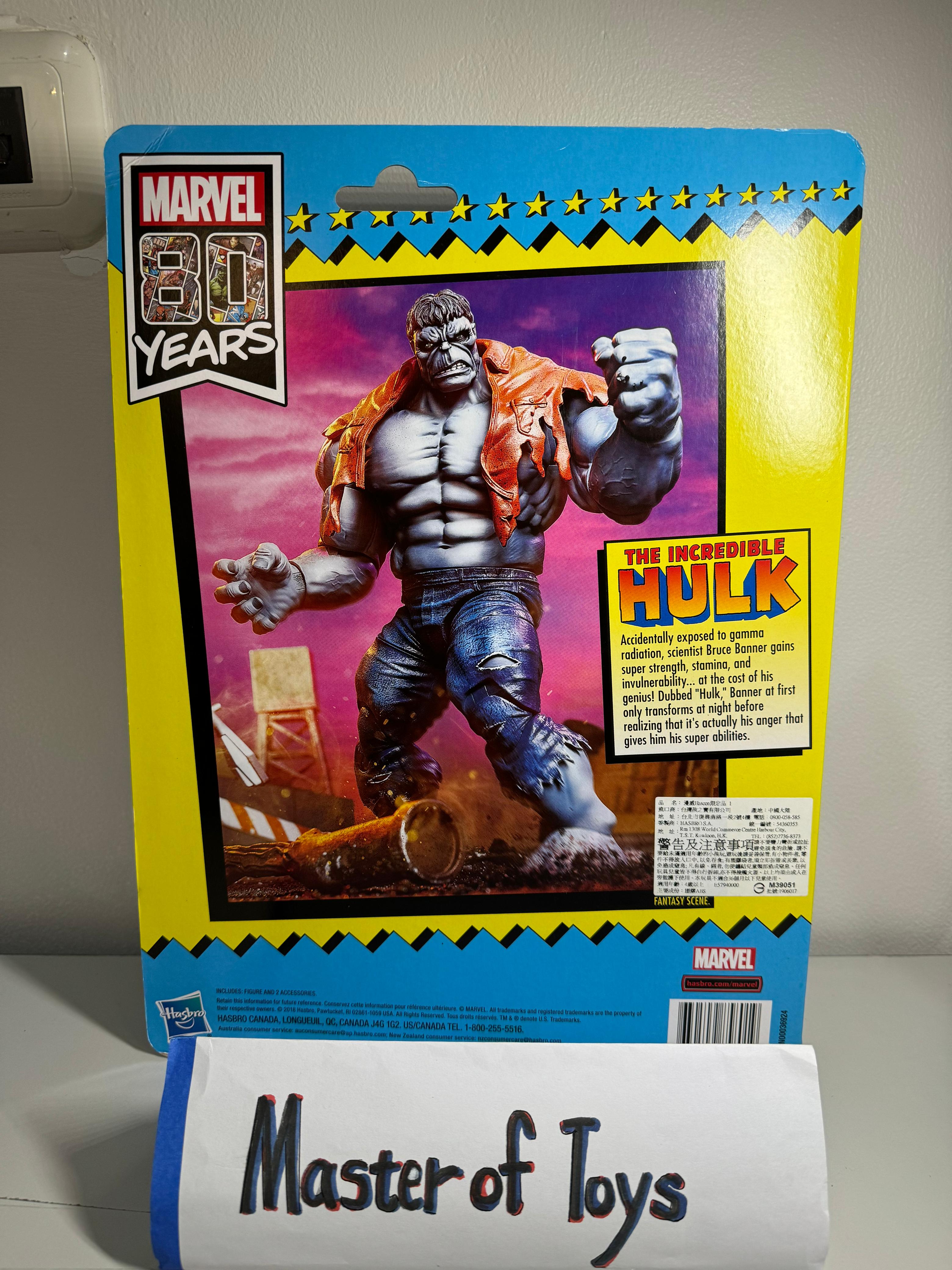 Hasbro Marvel 80 Years The Incredible Hulk ( SECOND / BEKAS ) - Ready Stock
