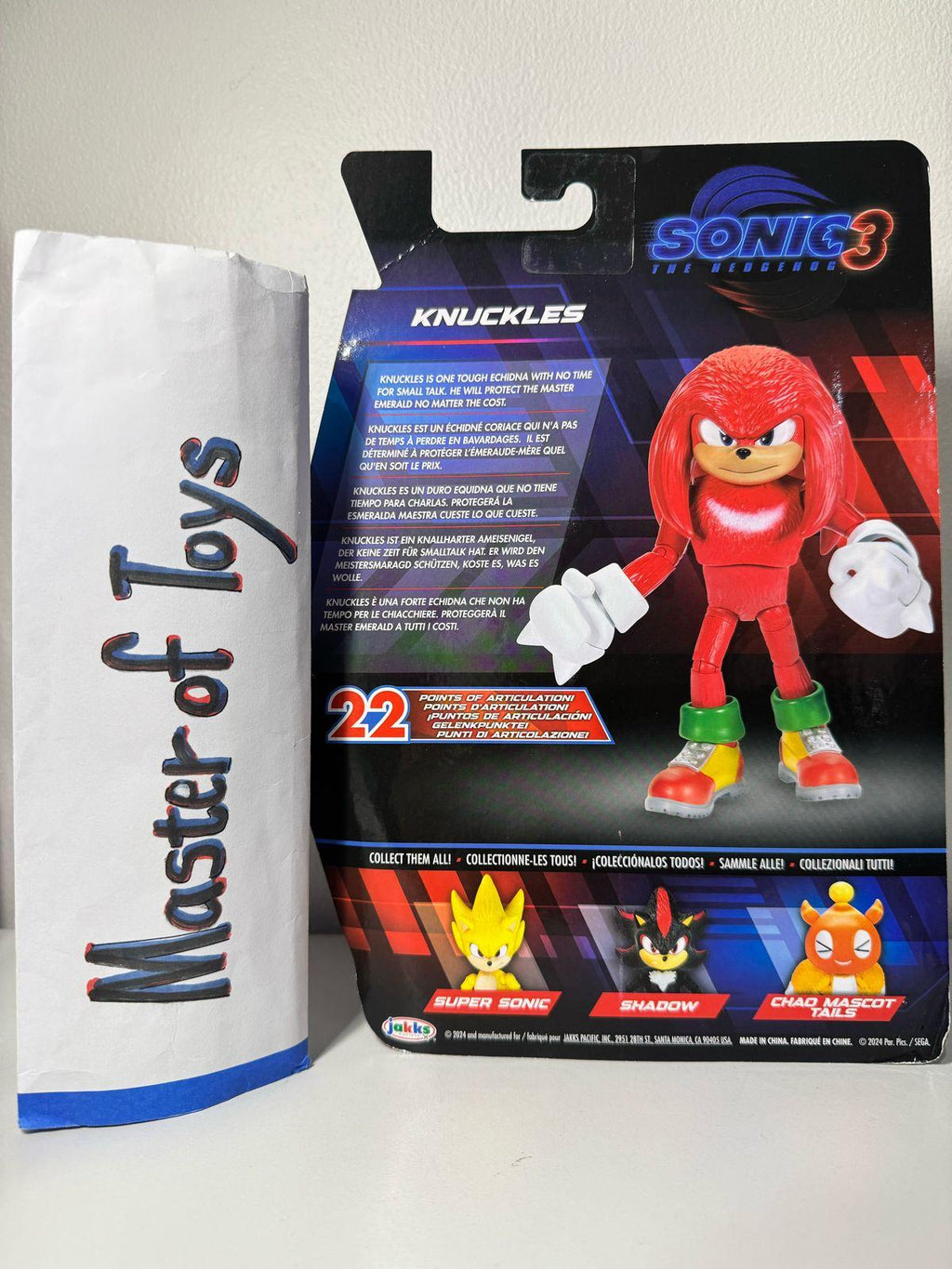 Jakks Pacific Sonic 3 The Hedgehog Knuckles - Ready Stock