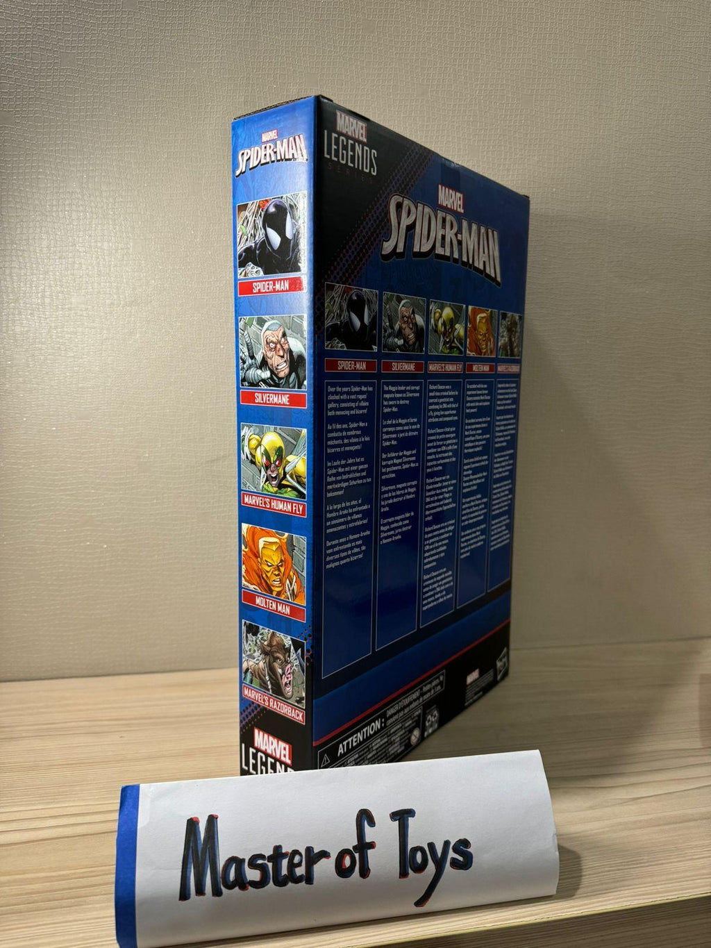 Hasbro Marvel Legends Series 5 in 1 Spiderman, Silvermane, Marvel's Human Fly, Monten Man, Marvel's Razorback - Ready Stock